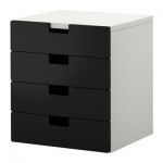 СТУВА Комбинация для хранения с ящиками - белый/черный