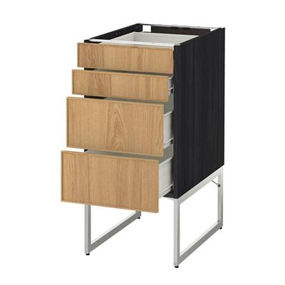 МЕТОД / ФОРВАРА Нплн шк 4 фронт/2 низк/2средн ящ - под дерево черный, Экестад дуб, 40x60x60 см МЕТОД / ФОРВАРА Нплн шк 4 фронт/2 низк/2средн ящ - под дерево черный, Экестад дуб, 40x60x60 см