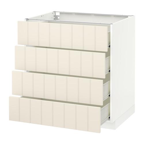 МЕТОД / ФОРВАРА Напольн шкаф 4 фронт панели/4 ящика - белый, Хитарп белый с оттенком, 80x60 см МЕТОД / ФОРВАРА Напольн шкаф 4 фронт панели/4 ящика - белый, Хитарп белый с оттенком, 80x60 см