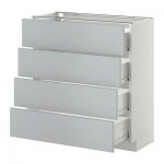 МЕТОД / ФОРВАРА Напольн шкаф 4 фронт панели/4 ящика - 80x37 см, Веддинге серый, белый МЕТОД / ФОРВАРА Напольн шкаф 4 фронт панели/4 ящика - 80x37 см, Веддинге серый, белый