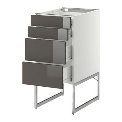 МЕТОД / ФОРВАРА Нплн шк 4 фронт/2 низк/2средн ящ - 40x60x60 см, Рингульт глянцевый серый, белый МЕТОД / ФОРВАРА Нплн шк 4 фронт/2 низк/2средн ящ - 40x60x60 см, Рингульт глянцевый серый, белый