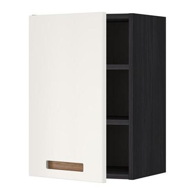 МЕТОД Шкаф навесной с полкой - 40x60 см, Мэрста белый, под дерево черный