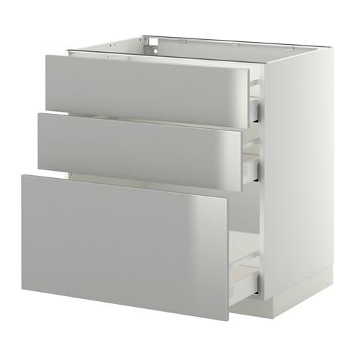 METOD нплн шк 3 фрнт/3 средн ящика цвет алюминия METOD нплн шк 3 фрнт/3 средн ящика цвет алюминия