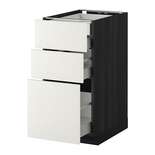 МЕТОД / МАКСИМЕРА Нплн шк 3 фрнт/2нзк/1срд/1вс ящ - под дерево черный, Хэггеби белый, 40x60 см МЕТОД / МАКСИМЕРА Нплн шк 3 фрнт/2нзк/1срд/1вс ящ - под дерево черный, Хэггеби белый, 40x60 см