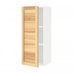 МЕТОД Шкаф навесной с полкой - белый, Торхэмн естественный ясень, 40x100 см МЕТОД Шкаф навесной с полкой - белый, Торхэмн естественный ясень, 40x100 см