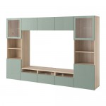 BESTÅ шкаф для ТВ, комбин/стеклян дверцы BESTÅ шкаф для ТВ, комбин/стеклян дверцы