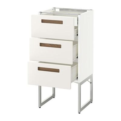 МЕТОД / ФОРВАРА Напольн шкаф 3фронт пнл/2низ/2ср ящ - 40x37x60 см, Мэрста белый, белый МЕТОД / ФОРВАРА Напольн шкаф 3фронт пнл/2низ/2ср ящ - 40x37x60 см, Мэрста белый, белый