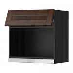 МЕТОД Навесной шкаф для СВЧ-печи - 60x60 см, Эдсерум под дерево коричневый, под дерево черный