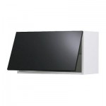 ФАКТУМ Горизонтальный навесной шкаф - Абстракт черный, 92x40 см