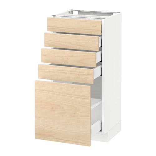 МЕТОД / МАКСИМЕРА Напольный шкаф с 5 ящиками - белый, Аскерсунд под светлый ясень, 40x37 см МЕТОД / МАКСИМЕРА Напольный шкаф с 5 ящиками - белый, Аскерсунд под светлый ясень, 40x37 см