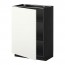 METOD напольный шкаф с полками черный/Хэггеби белый 60x37 см