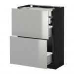 МЕТОД / ФОРВАРА Нплн шк 2фрнт/2низк/2 выс/2срдн ящ - под дерево черный, Гревста нержавеющ сталь, 60x37 см МЕТОД / ФОРВАРА Нплн шк 2фрнт/2низк/2 выс/2срдн ящ - под дерево черный, Гревста нержавеющ сталь, 60x37 см