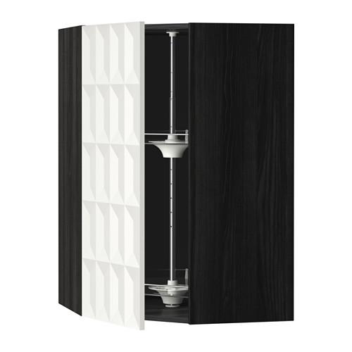 METOD угл нвсн шкф с вращающ секц черный/Гэррестад белый 68x100 см METOD угл нвсн шкф с вращающ секц черный/Гэррестад белый 68x100 см