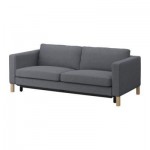 КАРЛСТАД Чехол на 3-местный диван-кровать - Корндаль классический серый