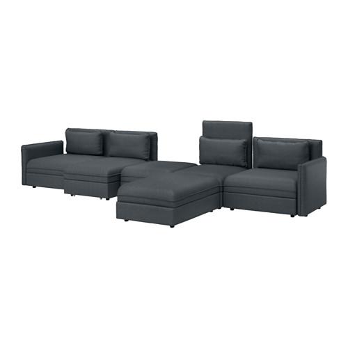 ВАЛЛЕНТУНА 5-местный диван-кровать - Хилларед темно-серый, Хилларед темно-серый