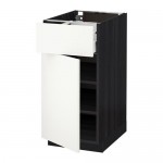 МЕТОД / МАКСИМЕРА Напольный шкаф с ящиком/дверью - под дерево черный, Хэггеби белый, 40x60 см МЕТОД / МАКСИМЕРА Напольный шкаф с ящиком/дверью - под дерево черный, Хэггеби белый, 40x60 см