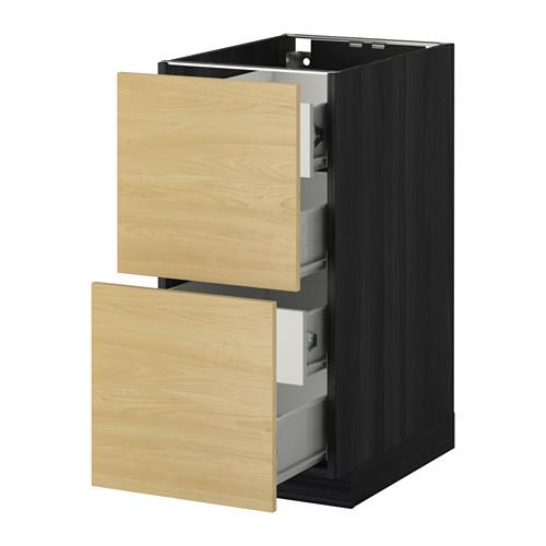 МЕТОД / ФОРВАРА Напольн шкаф 2 фронт пнл/4 средн ящ - под дерево черный, Тингсрид под березу, 40x60 см МЕТОД / ФОРВАРА Напольн шкаф 2 фронт пнл/4 средн ящ - под дерево черный, Тингсрид под березу, 40x60 см