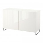 БЕСТО Комбинация для хранения с дверцами - белый глянцевый/белый БЕСТО Комбинация для хранения с дверцами - белый глянцевый/белый