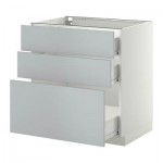 МЕТОД / ФОРВАРА Напольный шкаф с 3 ящиками - 80x60 см, Веддинге серый, белый МЕТОД / ФОРВАРА Напольный шкаф с 3 ящиками - 80x60 см, Веддинге серый, белый