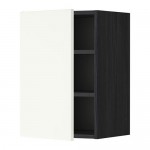 METOD шкаф навесной с полкой черный/Хэггеби белый 40x60 см