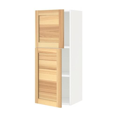 МЕТОД Навесной шкаф с полками/2дверцы - белый, Торхэмн естественный ясень, 40x100 см МЕТОД Навесной шкаф с полками/2дверцы - белый, Торхэмн естественный ясень, 40x100 см