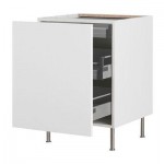 ФАКТУМ Напольный шкаф с выдвижной секцией - Абстракт белый, 60 см ФАКТУМ Напольный шкаф с выдвижной секцией - Абстракт белый, 60 см