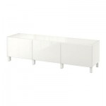 БЕСТО Комбинация для хранения с ящиками - направляющие ящика,нажимные, белый/Сельсвикен глянцевый/белый