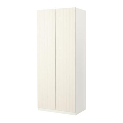 ПАКС Гардероб 2-дверный - Рисдаль белый, белый, 100x37x236 см, плавно закрывающиеся петли