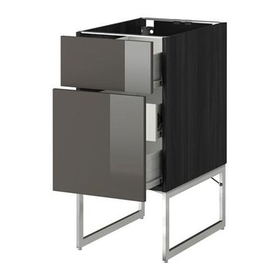 МЕТОД / ФОРВАРА Наполн шк 2 фрнт/3 средн ящ - 40x60x60 см, Рингульт глянцевый серый, под дерево черный МЕТОД / ФОРВАРА Наполн шк 2 фрнт/3 средн ящ - 40x60x60 см, Рингульт глянцевый серый, под дерево черный