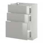 МЕТОД / ФОРВАРА Нплн шк 3 фрнт/3 средн ящика - белый, Гревста нержавеющ сталь, 60x37 см МЕТОД / ФОРВАРА Нплн шк 3 фрнт/3 средн ящика - белый, Гревста нержавеющ сталь, 60x37 см