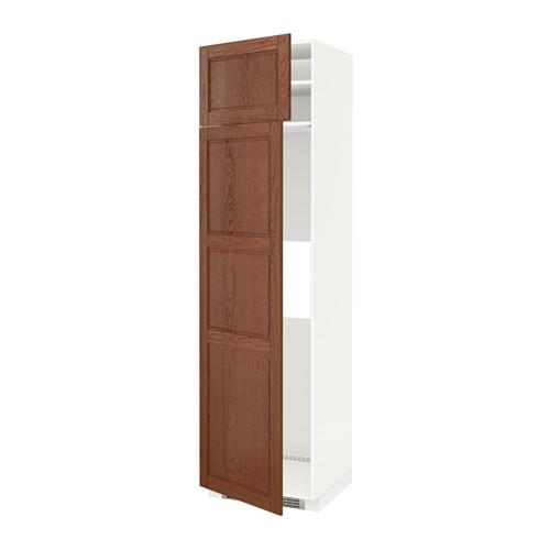 МЕТОД Выс шкаф д/холодильн или морозильн - 60x60x220 см, Филипстад коричневый, белый