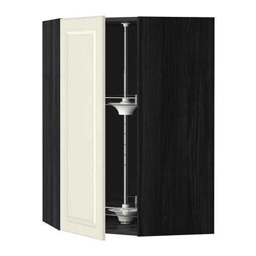 METOD угл нвсн шкф с вращающ секц черный/Будбин белый с оттенком 68x100 см METOD угл нвсн шкф с вращающ секц черный/Будбин белый с оттенком 68x100 см