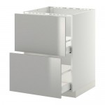 МЕТОД / МАКСИМЕРА Напольн шк п-мойку+2фрнт пнл/2 ящ - белый, Гревста нержавеющ сталь, 60x60 см МЕТОД / МАКСИМЕРА Напольн шк п-мойку+2фрнт пнл/2 ящ - белый, Гревста нержавеющ сталь, 60x60 см