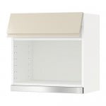 METOD навесной шкаф для СВЧ-печи белый/Воксторп глянцевый светло-бежевый 60x60 см
