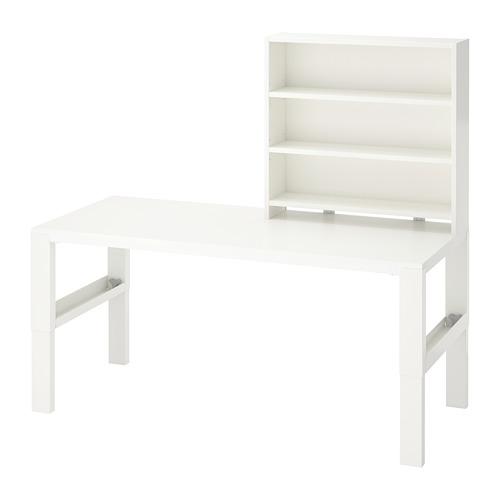 PÅHL письменн стол с полками белый 128x58 cm