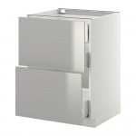 МЕТОД / ФОРВАРА Наполн шк 2 фрнт/3 средн ящ - белый, Гревста нержавеющ сталь, 60x60 см МЕТОД / ФОРВАРА Наполн шк 2 фрнт/3 средн ящ - белый, Гревста нержавеющ сталь, 60x60 см