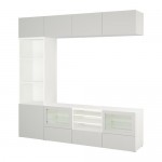 BESTÅ шкаф для ТВ, комбин/стеклян дверцы