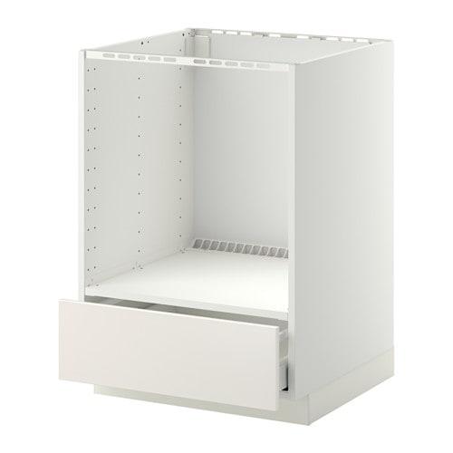 МЕТОД / МАКСИМЕРА Напольный шкаф д/духовки, с ящиком - белый, Веддинге белый