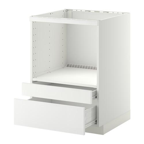 МЕТОД / ФОРВАРА Напольн шк д/комб СВЧ/ящики - Рингульт глянцевый белый, белый