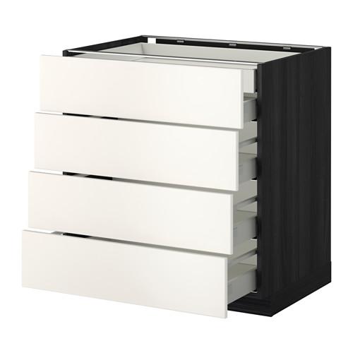 МЕТОД / МАКСИМЕРА Нплн шк 4фрнт/2нзк/3срд ящ - под дерево черный, Веддинге белый, 80x60 см МЕТОД / МАКСИМЕРА Нплн шк 4фрнт/2нзк/3срд ящ - под дерево черный, Веддинге белый, 80x60 см