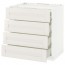 МЕТОД / ФОРВАРА Напольн шкаф/4фронт пнл/4ящика - белый, Сэведаль белый, 80x60 см