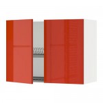 МЕТОД Навесной шкаф с посуд суш/2 дврц - белый, Ерста глянцевый оранжевый, 80x60 см