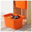 ТРУФАСТ Комбинация д/хранения+контейнерами - светлая беленая сосна/оранжевый