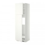 МЕТОД Высокий шкаф д/холодильника/2дверцы - белый, Хэггеби белый, 60x60x200 см