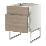 МЕТОД / МАКСИМЕРА Наполн шк 2 фрнт/3 средн ящ - белый, Брокхульт под грецкий орех светло-серый, 60x60x60 см МЕТОД / МАКСИМЕРА Наполн шк 2 фрнт/3 средн ящ - белый, Брокхульт под грецкий орех светло-серый, 60x60x60 см