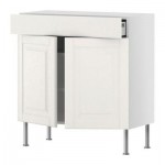 ФАКТУМ Напол шкаф/полки/ящик/2двери - Лидинго белый с оттенком, 80x37 см ФАКТУМ Напол шкаф/полки/ящик/2двери - Лидинго белый с оттенком, 80x37 см