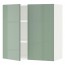 МЕТОД Навесной шкаф с полками/2дверцы - белый, Калларп глянцевый светло-зеленый, 80x80 см