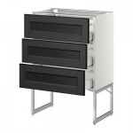 МЕТОД / МАКСИМЕРА Нплн шк 3 фрнт/3 средн ящика - 60x37x60 см, Лаксарби черно-коричневый, белый МЕТОД / МАКСИМЕРА Нплн шк 3 фрнт/3 средн ящика - 60x37x60 см, Лаксарби черно-коричневый, белый