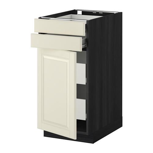 МЕТОД / ФОРВАРА Нплн шк двр/2фрнт/2нзк/2срд ящ - под дерево черный, Будбин белый с оттенком, 40x60 см МЕТОД / ФОРВАРА Нплн шк двр/2фрнт/2нзк/2срд ящ - под дерево черный, Будбин белый с оттенком, 40x60 см