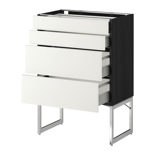 МЕТОД / МАКСИМЕРА Нплн шк 4 фронт/2 низк/2средн ящ - под дерево черный, Хэггеби белый, 60x37x60 см МЕТОД / МАКСИМЕРА Нплн шк 4 фронт/2 низк/2средн ящ - под дерево черный, Хэггеби белый, 60x37x60 см